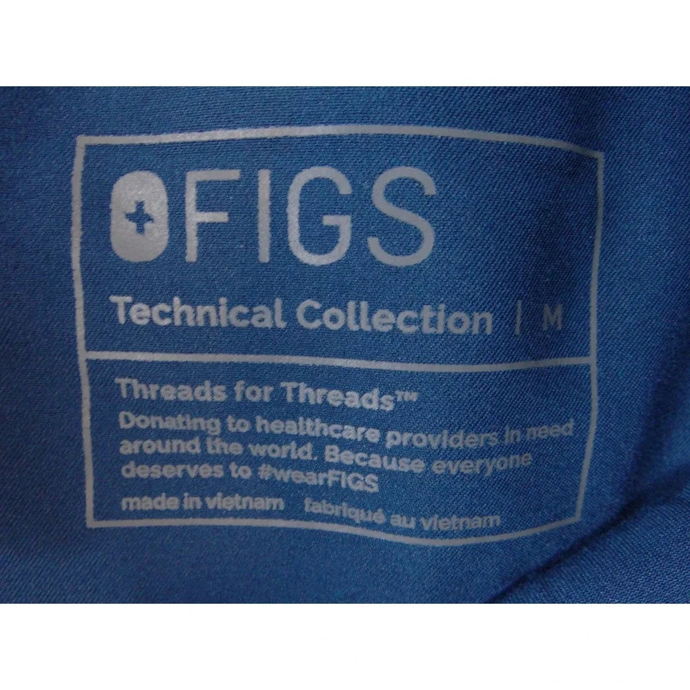 FIGS Axim Cargo Scrub Pants Mens Medium Blue Technical Collection T2001 Workwear